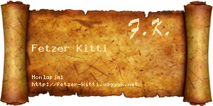 Fetzer Kitti névjegykártya